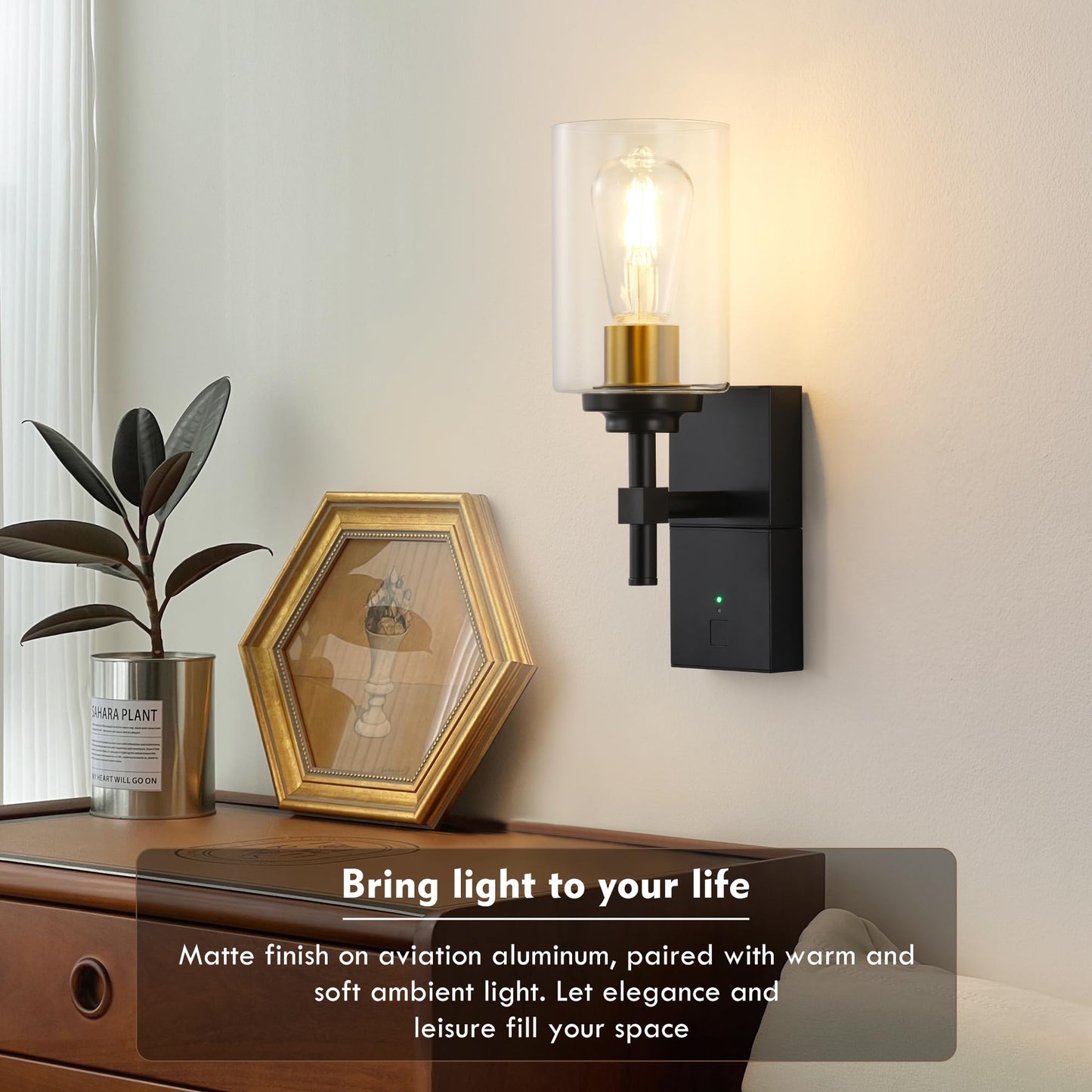 Shuqing Wall Sconces Set of Two,Rechargeable Battery Pack,Remote,28-Hours