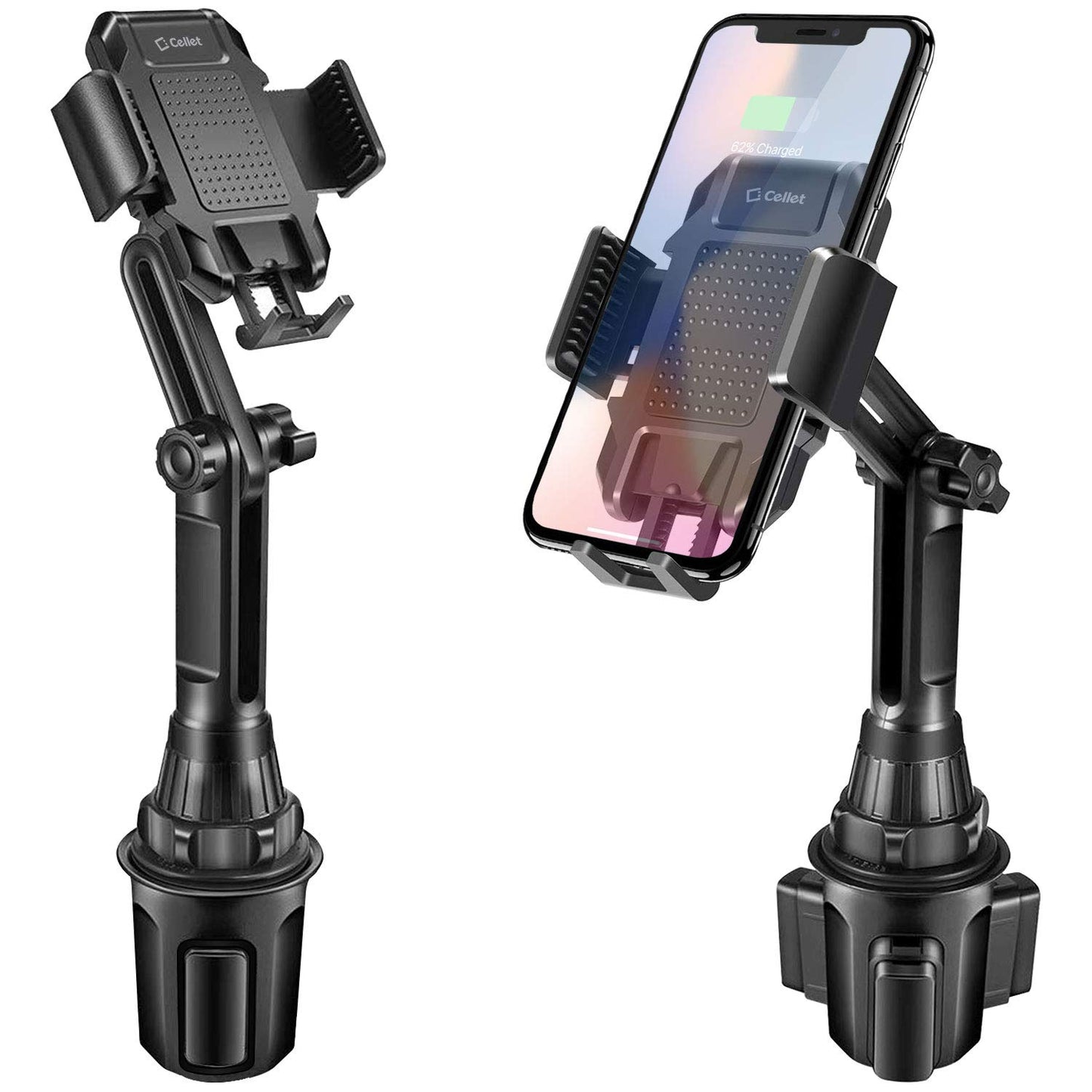 Cup Holder Phone Mount, Cup Holder Phone Holder for Car Phone Cradle Compatible for iPhones and Android Smartphones (Tesla Model 3 Y)