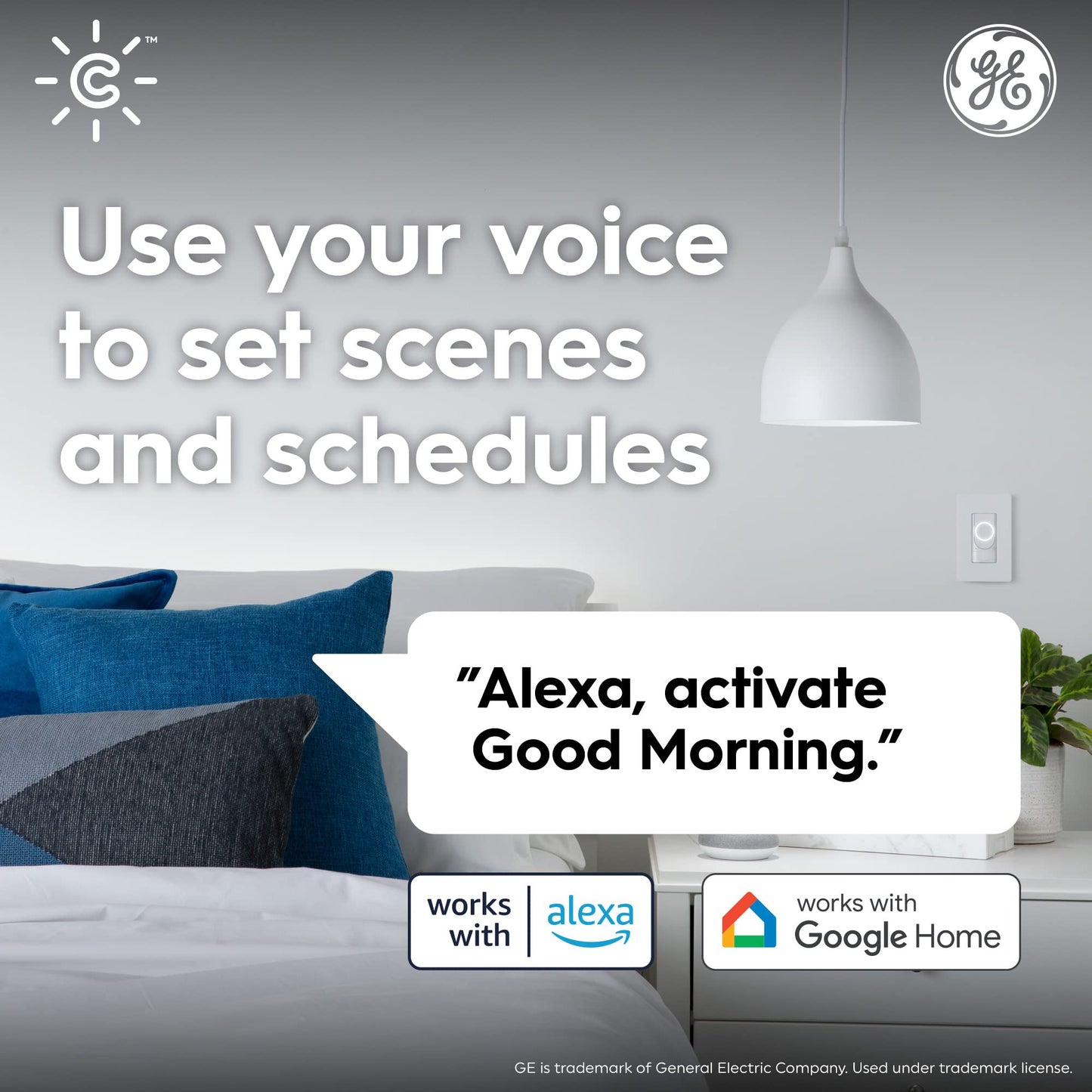 GE CYNC A19 Smart LED Light Bulbs, Soft White, Bluetooth and WiFi Light Bulbs, 60W Equivalent, Work with Amazon Alexa and Google Home, 2 Count (Pack