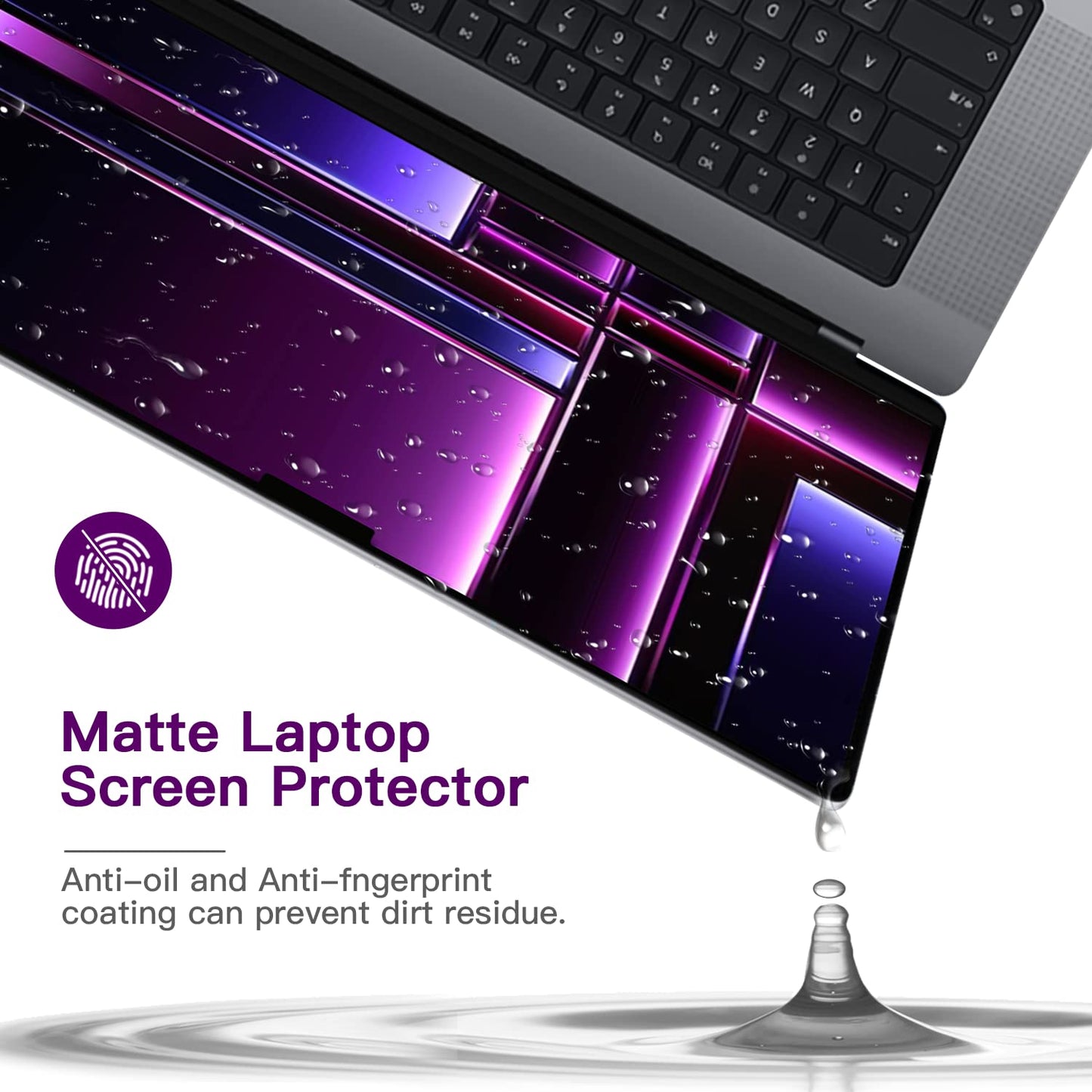 2 Pack Anti Blue Light Screen Protector Compatible with Macbook Pro 14 inch (M2 Pro / M2 Max / M1 Pro / M1 Max), Eye Protection Anti Blue Light Anti