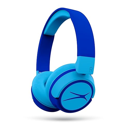 Altec Lansing Kid Safe 2-in-1 Wireless Bluetooth Headphones - Crystal Clear Sound, Safe Volume Limiting, Foldable Design - Enjoy Audio and Protect…