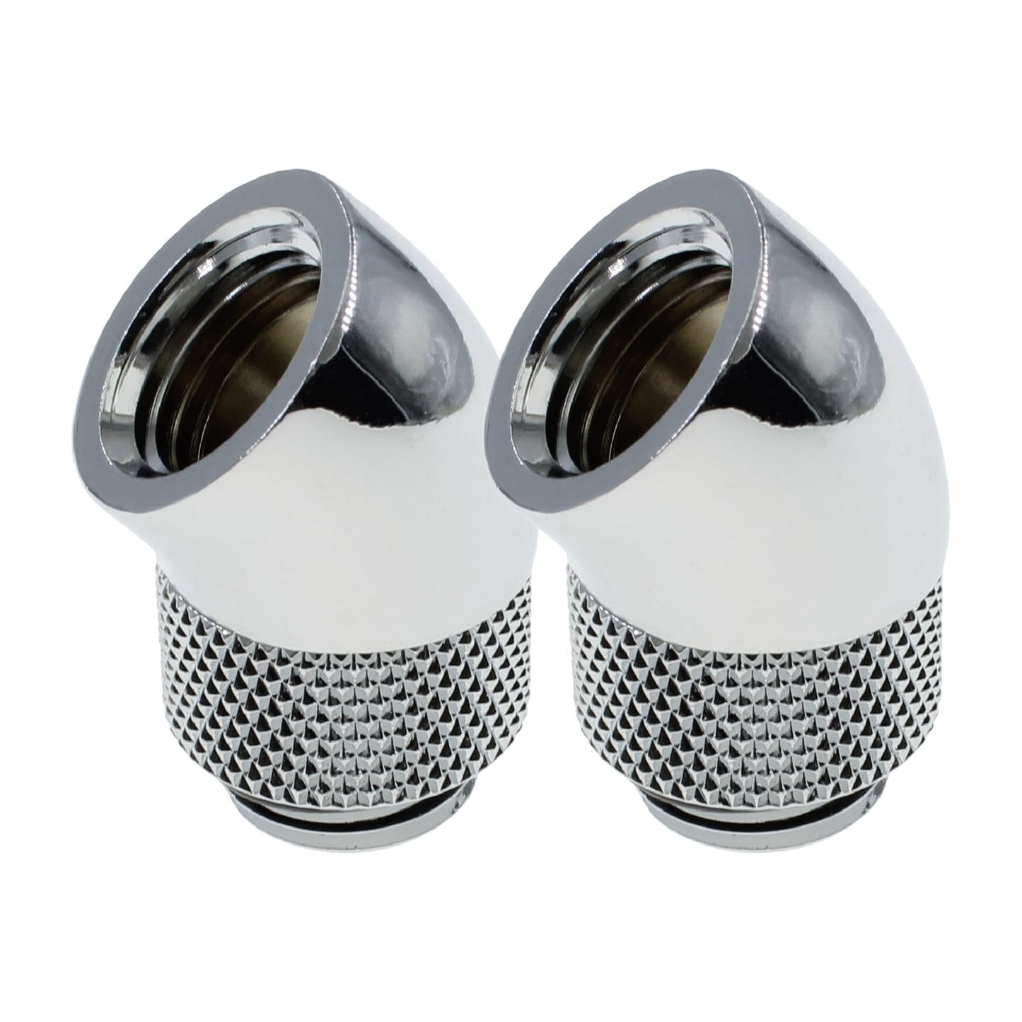 dracaena.io 2 Pack G1/4" 45° Rotary 360° Swivel Fitting, Male to Female Extender Adapter for PC Water Cooling Loop, Computer Liquid Cooling Fittings