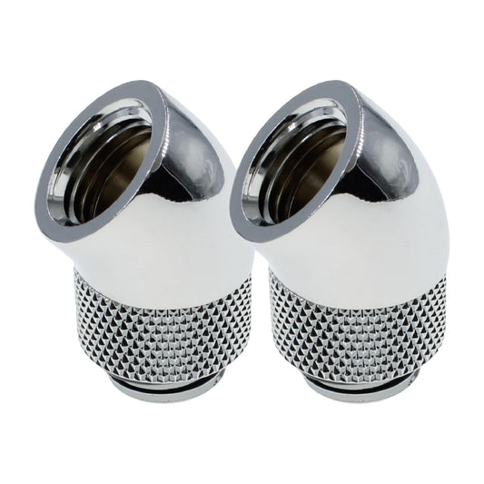 dracaena.io 2 Pack G1/4" 45° Rotary 360° Swivel Fitting, Male to Female Extender Adapter for PC Water Cooling Loop, Computer Liquid Cooling Fittings