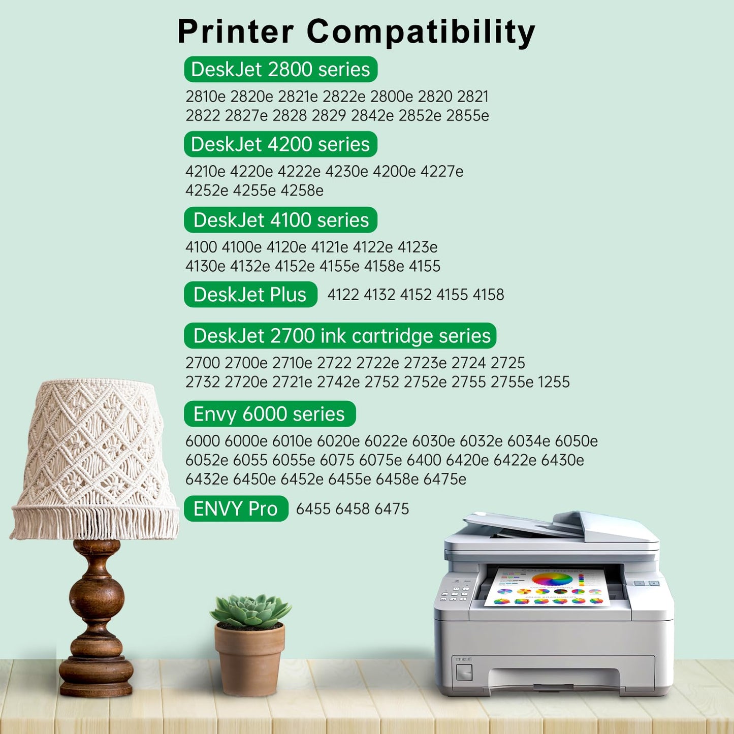 SAILNER 67XL Ink Cartridges Black/Color Combo Pack Replacement for HP Ink 67 HP67XL (2-Pack High Yield) Compatible with HP DeskJet 2755e 2855e 2700e