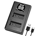 DSTE LP-E17 Battery Charger, Dual LCD Charger Compatible with Canon EOS RP, R8, R10, Rebel T7i, T6i, T6s, SL3, SL2, 77D, 9000D, 8000D, 800D, 760D