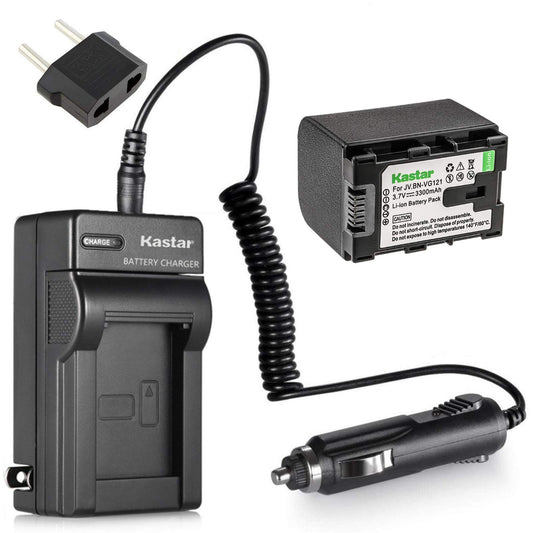 [Fully Decoded] Kastar BN-VG121 Battery (1-Pack) and Charger Kit for JVC Everio GZ-E Series, GZ-EX Series, GZ-HD Series, GZ-HM3 Series and GZ-MG750