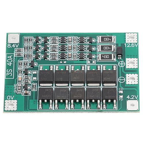 3S 12V 40A Lithium Battery Board PCB Board with Balance Charging Adopt Intelligent Lithium Cell Management IC for Fast and Charging