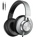 AILIHEN Wired Headphones with Microphone Volume Control, Noise Isolating Over Ear Headphones Wired 3.5mm, Super Soft Corded Headphone for Cellphones