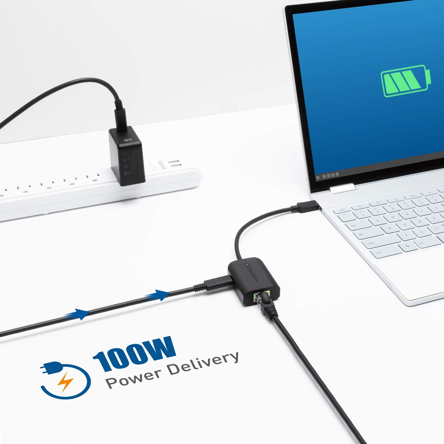 Cable Matters USB C to Gigabit Ethernet Adapter with 100W Charging