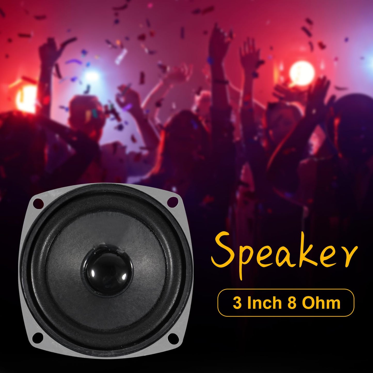 DWEII 2PCS 10W Mini 3" HiFi Full Range Speaker 8 Ohm Anti-Magnetic Audio 2.0/2.1 Home Stereo Woofer Loudspeaker 90dB High Sensitivity
