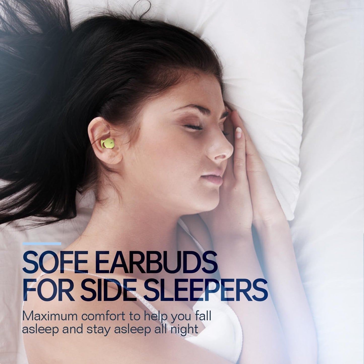 Invisible Sleep Headphones, Sleeping Earbuds for Side Sleepers (Green)