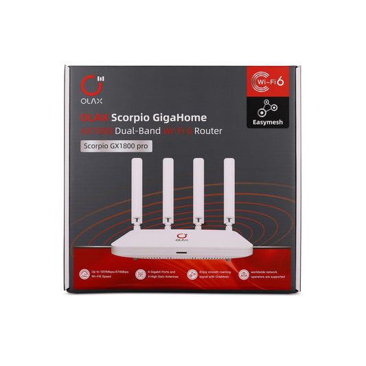 Scorpio Giga Home Olax AX1800 Dual-Band Wi-Fi 6 Router