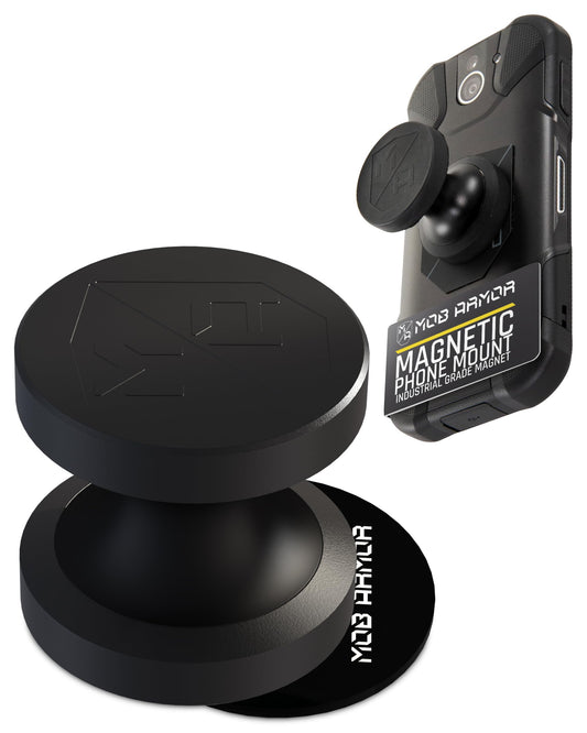 Mob Armor MobNetic Go Magnetic Phone Car Holder with Metal Plate - Strong Magnetic Base, Aircraft Grade Aluminum, Car Dashboard & Metal Surface Mount