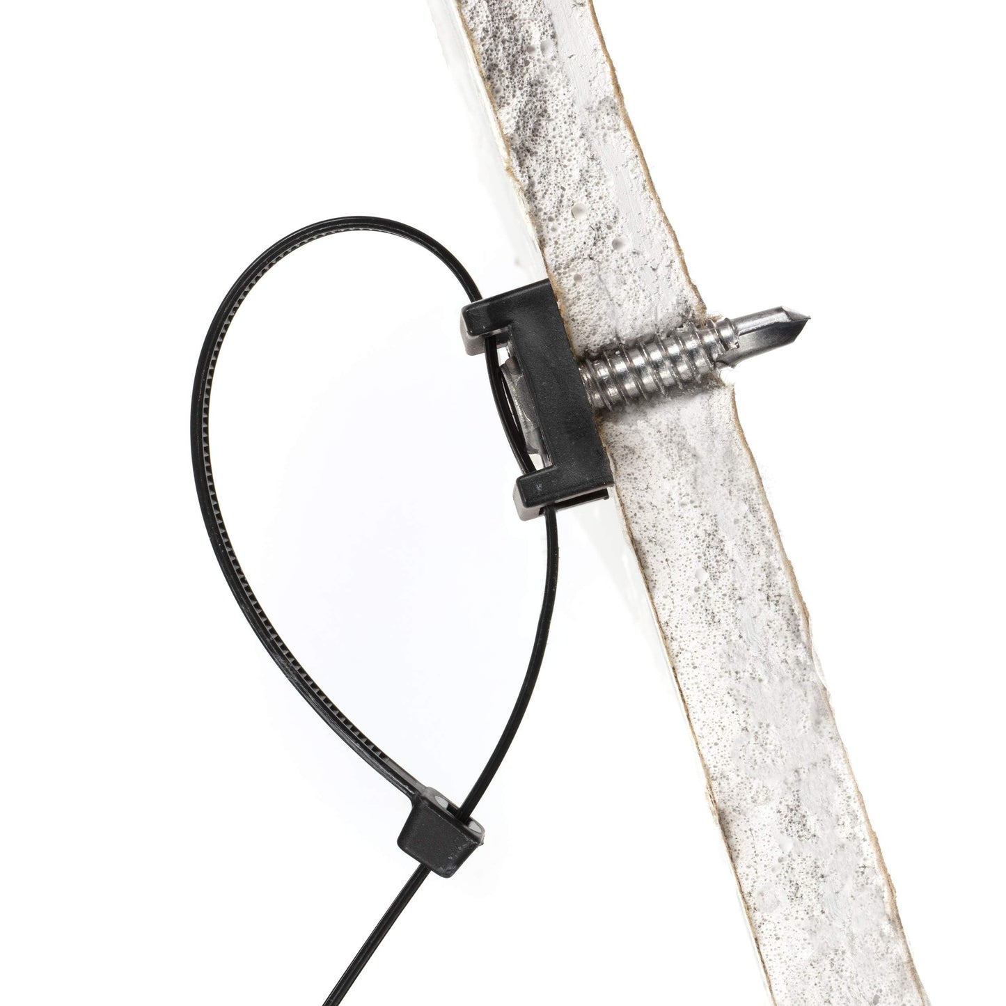 THE CIMPLE CO Cable Tie Base Saddle Mount Wire Holder Organizer - Wire Bundle Zip Tie Mounting Block - Black - 100 Pack