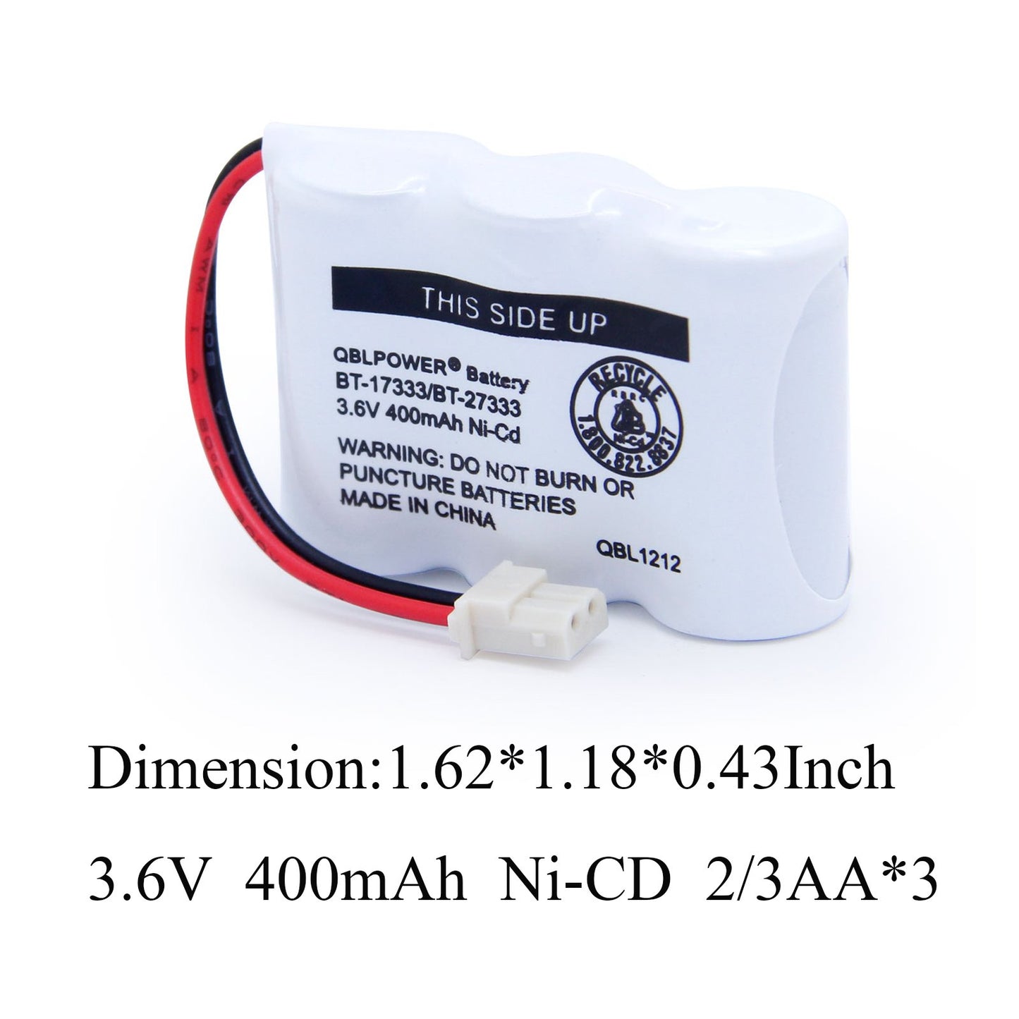 QBLPOWER BT-17333 BT-27333 Handset Telephone Rechargeable Battery 2/3AA 3.6V NI-CD Cordless Phone Battery BT17333 BT27333 BT-17233 BT17233 BT-163345