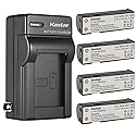 Kastar 4-Pack Battery and AC Wall Charger Replacement for Konica NP-700 Battery, Konica Dimage X500, DG-X50-K, DG-X50-R, DG-X50-S, Konica X6 Camera