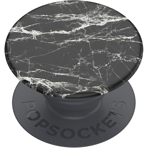 PopSockets Phone Grip with Expanding Kickstand, Adhesive Grip - Mod Marble Black