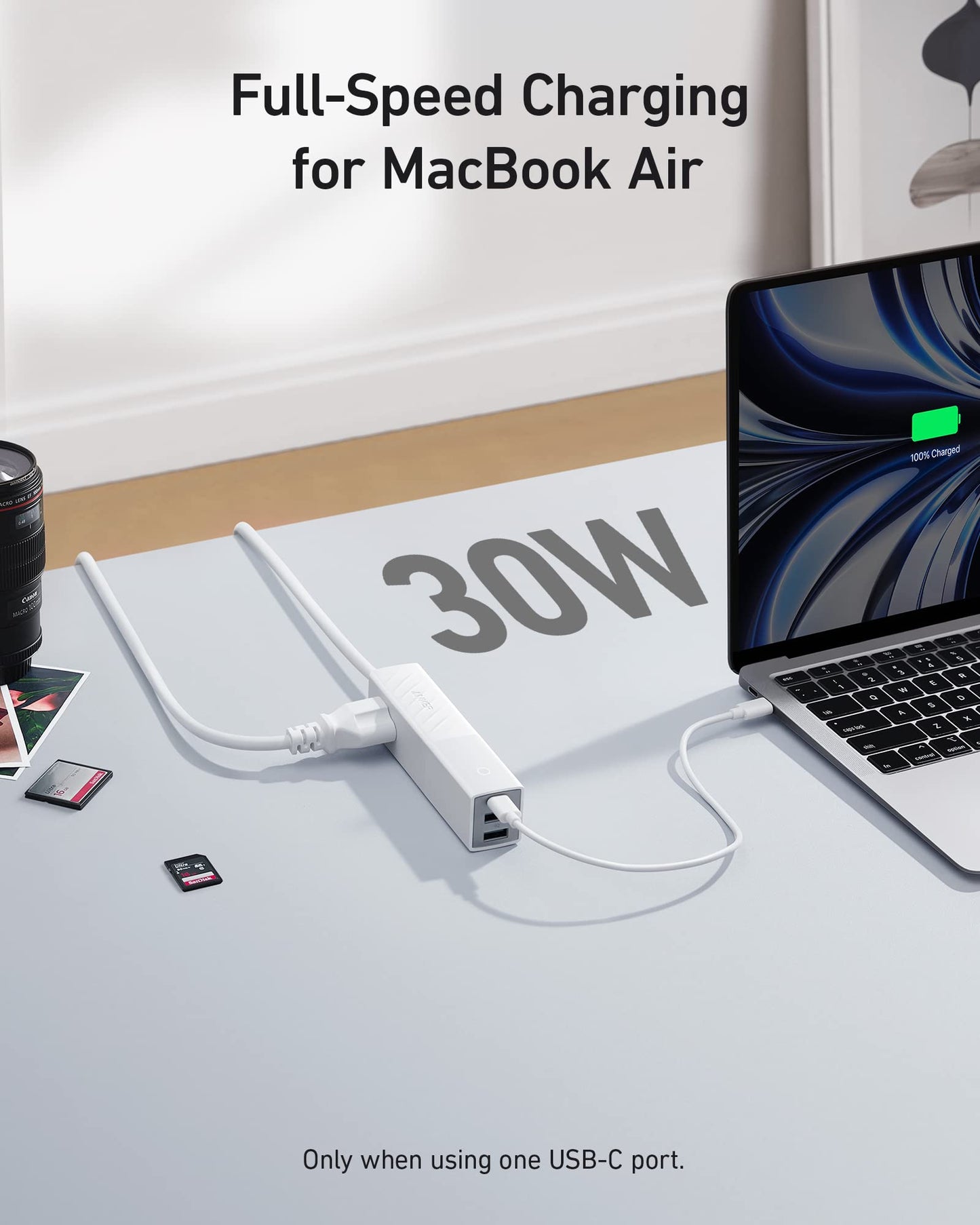 Anker 511 Power Strip with USB C, for Travel, 2 Outlets & 3USB Ports, 5ft Soft Extension Cord 30W Power Delivery - iphone16/15,Protable