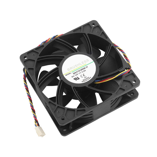 Cooling Fan, DC 12V 5.0A Computer Case 7500RPM Cooling Fan Replacement 4 Pin Connector for Antminer S7 S9.
