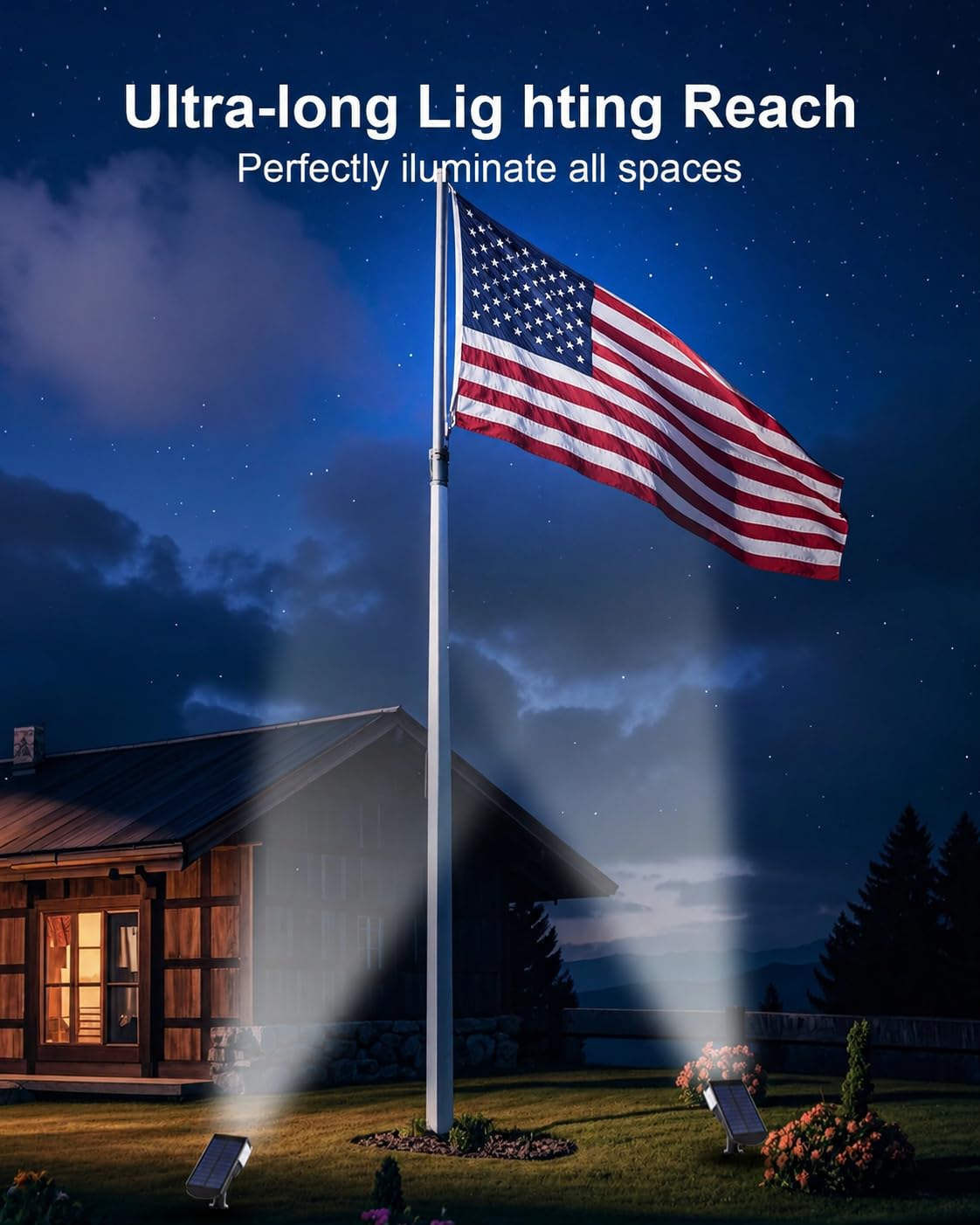 6 Pack Solar Spot Lights Outdoor Waterproof, 20 LEDs Bright Landscape Spotlights Dusk to Dawn, Cool White Adjustable Uplights for Yard Tree House
