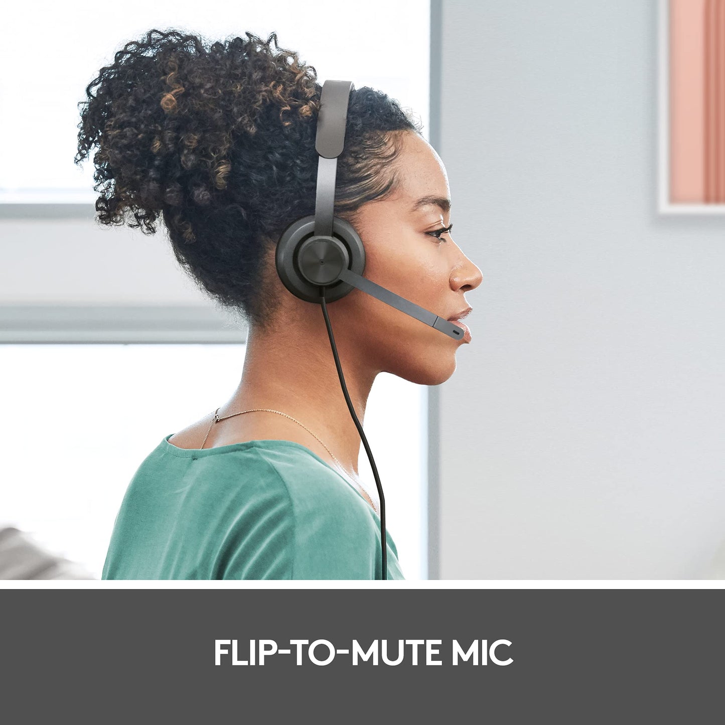 Logitech Zone 750 Wired On-Ear Headset with Advanced Noise-canceling Microphone, Simple USB-C and Included USB-A Adapter, Plug-and-Play Compatibility…