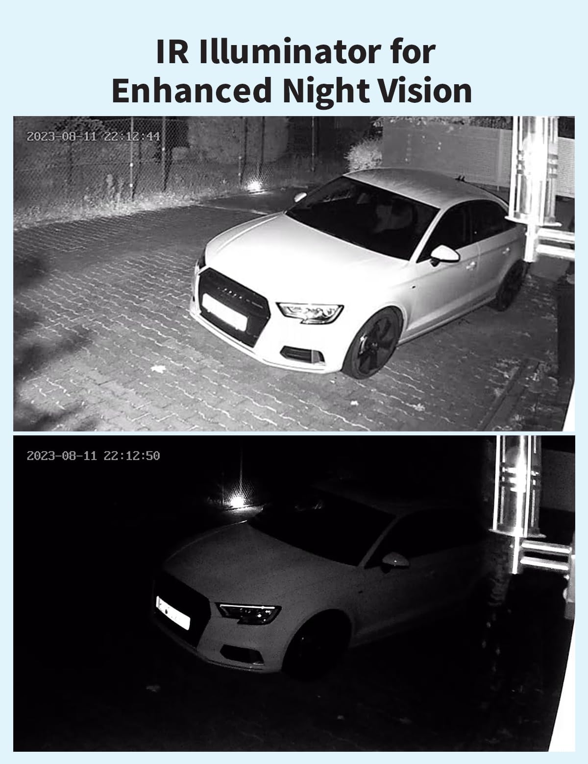 Tonton 2Pack LED IR Illuminator Wide Angle 8-LEDs 90 Degree 100Ft IR Infrared Flood Light, Compatible for CCTV Security Cameras,IP Camera,Bullet