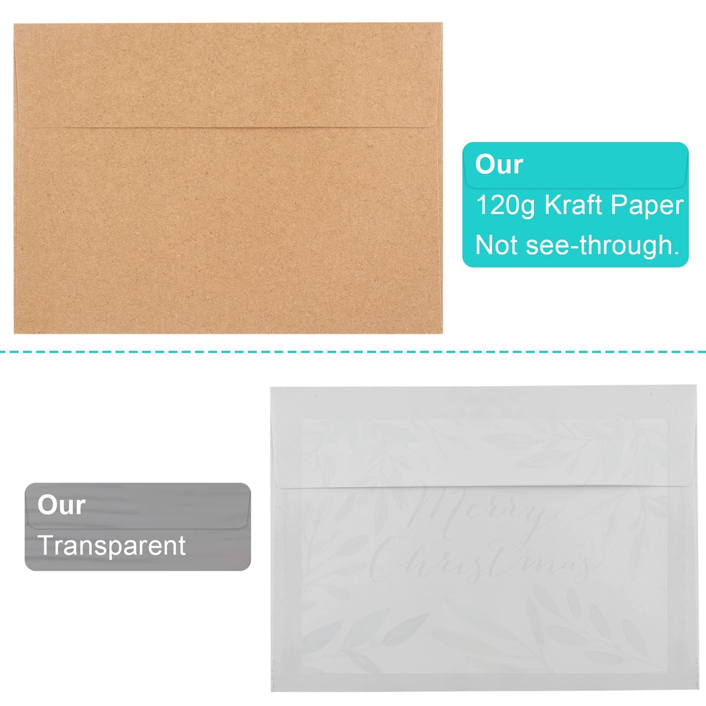 70 Packs A2 Invitation Envelopes, Brown Kraft Envelopes, Envelopes for 4.5x5.5 Cards, Envelopes for Invitations, Envelopes Self Seal for Photos RSVP