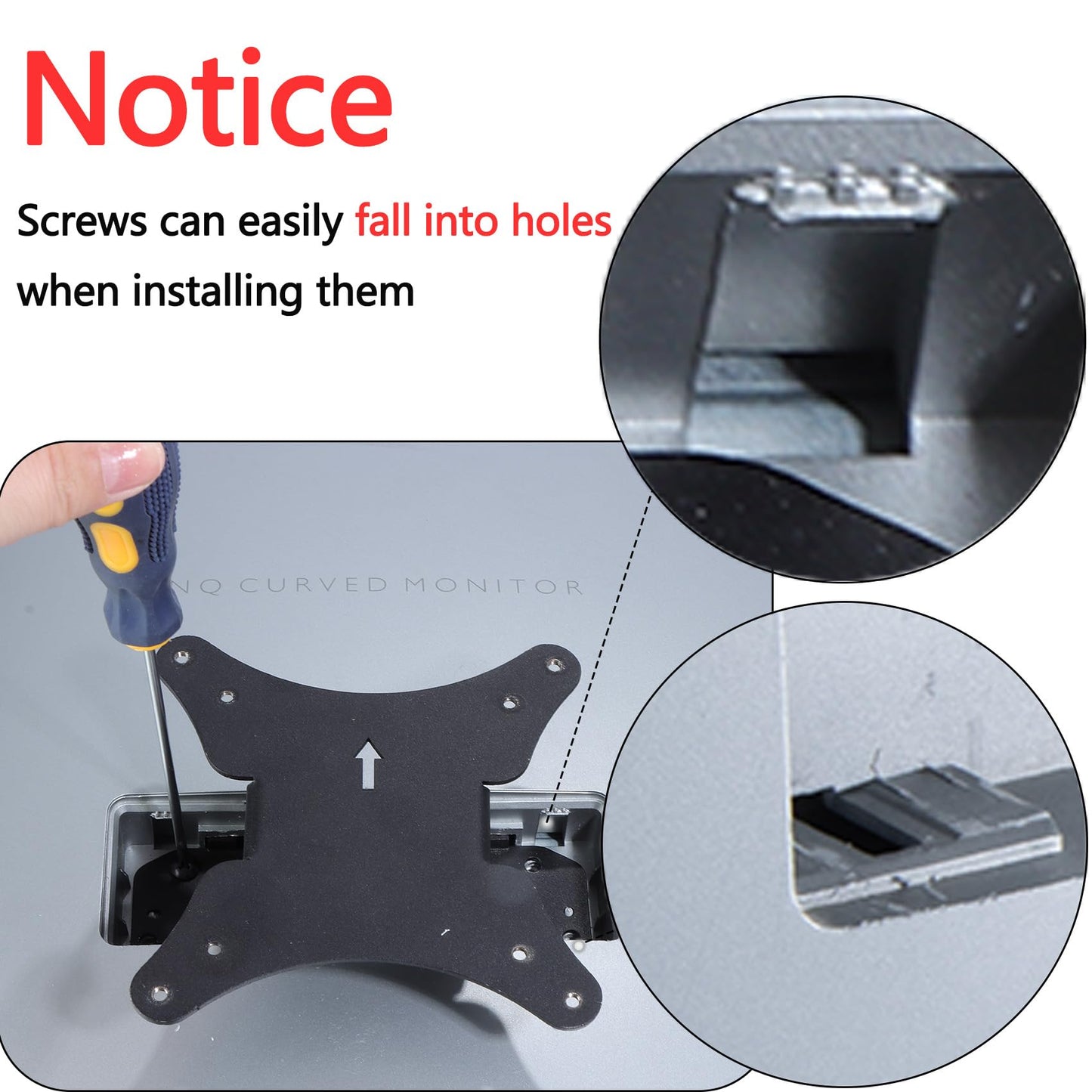 EX3203R VESA Adapter Compatible with BenQ 32" 35" Monitor?Fits EX3203R,EX3501R?- 75x75 to 100x100 Wall Mount