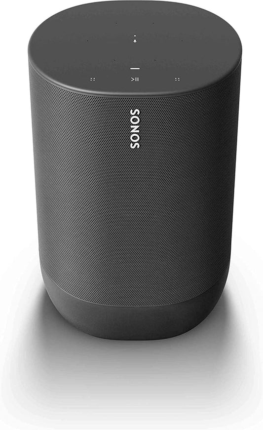 Sonos Move - Battery-powered Smart Speaker, Wi-Fi and Bluetooth with Alexa built-in - Black (Renewed)