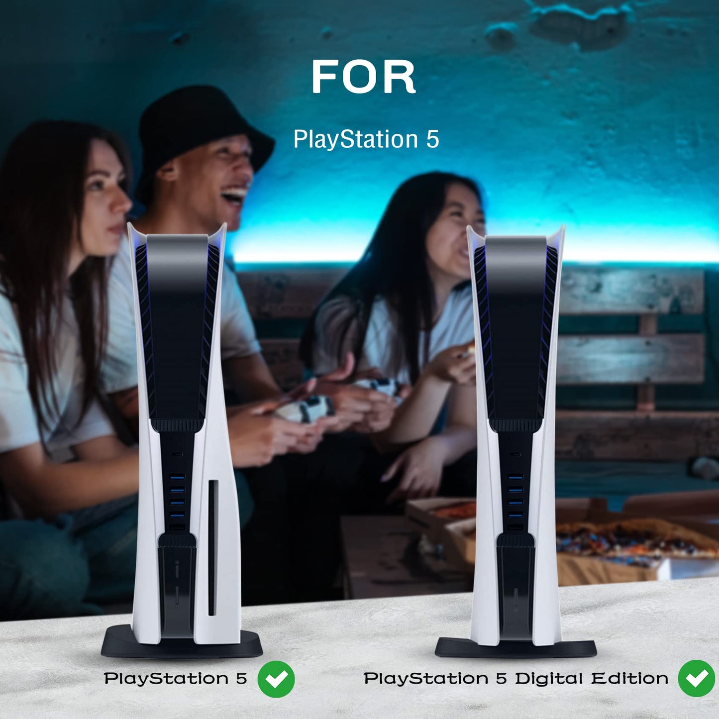 AQIDAP 5 Port USB Hub for PS5,USB High-Speed Expansion Hub Charger USB Extender Compatible with PlayStation 5 Game Consolewith 4 USB + 1 USB Charging