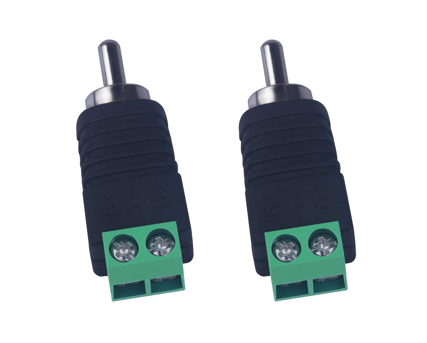 Iskueal RCA Plugs for Speaker Wire, RCA to AV Screw Terminal Connector, Phono RCA Male Plug Solderless Converter Audio/Video Speaker Wire Connectors