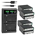 Kastar NP-F990 Battery 4-Pack and LTD2 USB Charger Compatible with Sony CCD-TRV26 CCD-TRV27 CCD-TRV300 CCD-TRV3000 CCD-TRV315 CCD-TRV35 CCD-TRV36