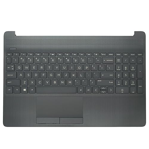Jxjslp Replacement Upper Case Palmrest for HP 15T-DW 15-DW 15S-DU Series Laptop Non-Backlit Keyboard Assembly Touchpad Top Cover L52021-001