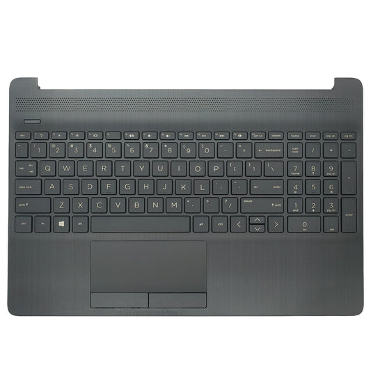 Jxjslp Replacement Upper Case Palmrest for HP 15T-DW 15-DW 15S-DU Series Laptop Non-Backlit Keyboard Assembly Touchpad Top Cover L52021-001