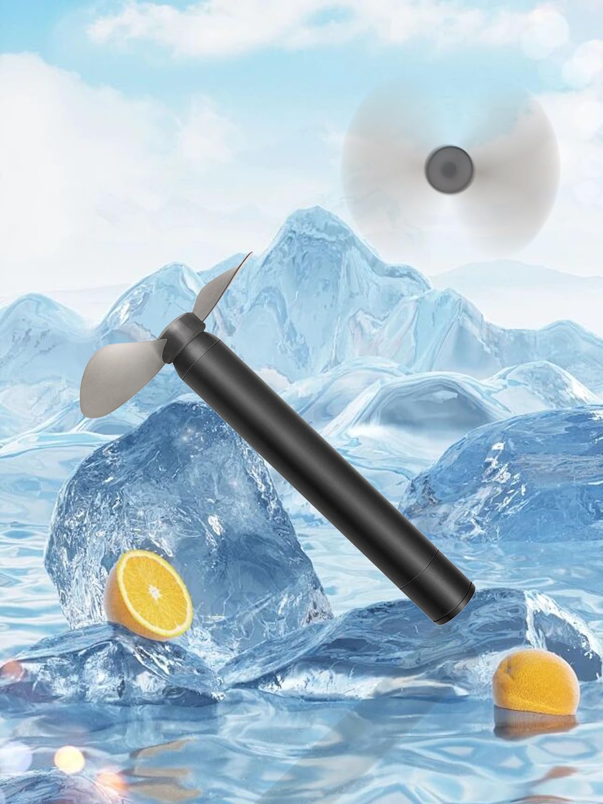 GS GLOWSEEN Pocket Fan, Mini Portable Handheld Fan AAA Battery Powered