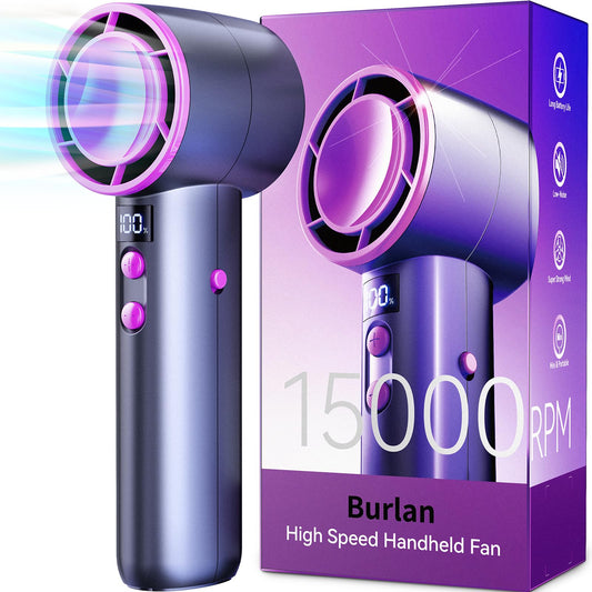 BURLAN Handheld Portable Fan Rechargeable, Personal Hand Held Fan Portable