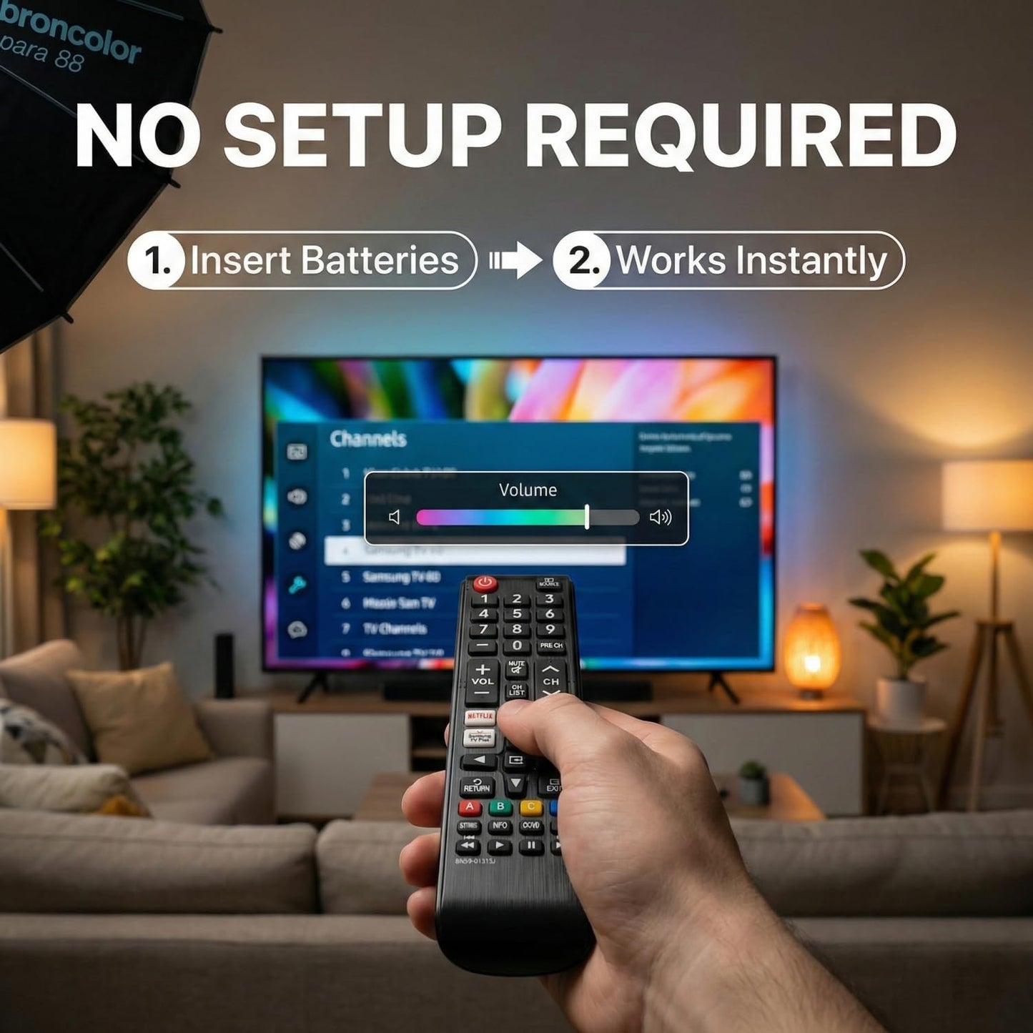 BN59-01315J Replacement Remote for Samsung Smart TV No Setup Required with Hotkeys for Netflix for Prime Video for Samsung Plus TV and AAA*2 Batteries