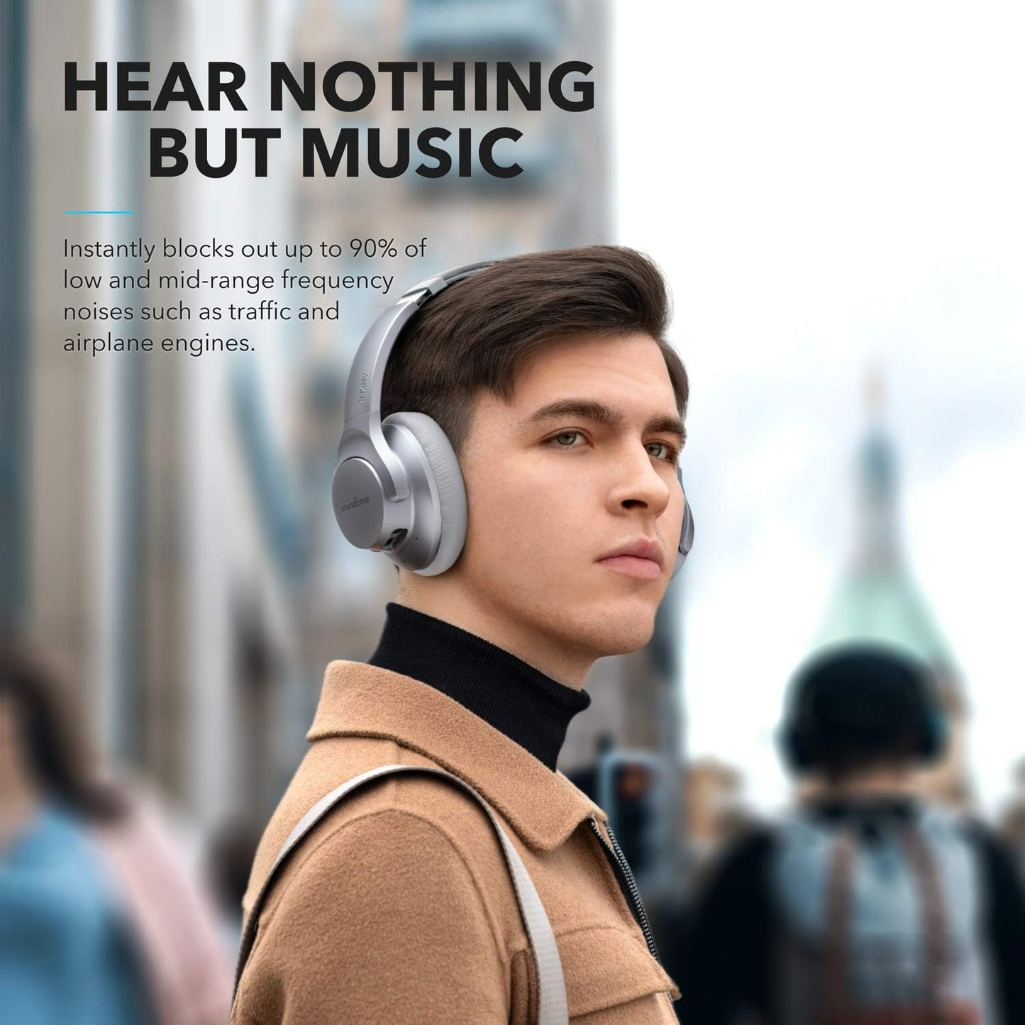 Soundcore Anker Life Q20 Hybrid Active Noise Cancelling Headphones, Wireless Over Ear Bluetooth Headphones, 60H Playtime, Hi-Res Audio, Deep Bass…