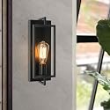 PUUPA Black Wall Sconce Lighting, Single Light Bathroom Vanity Light fixtures Modern Indoor Farmhouse Wall Lights