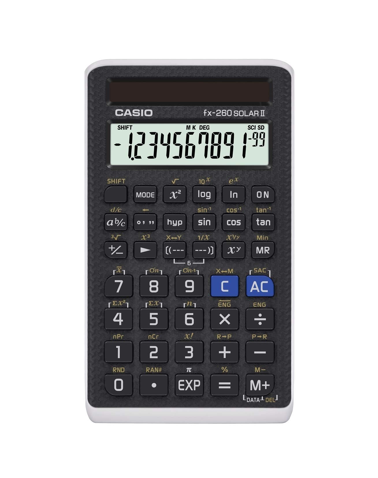 Casio Scientific Calculator Black, Compact FX260SOLARII