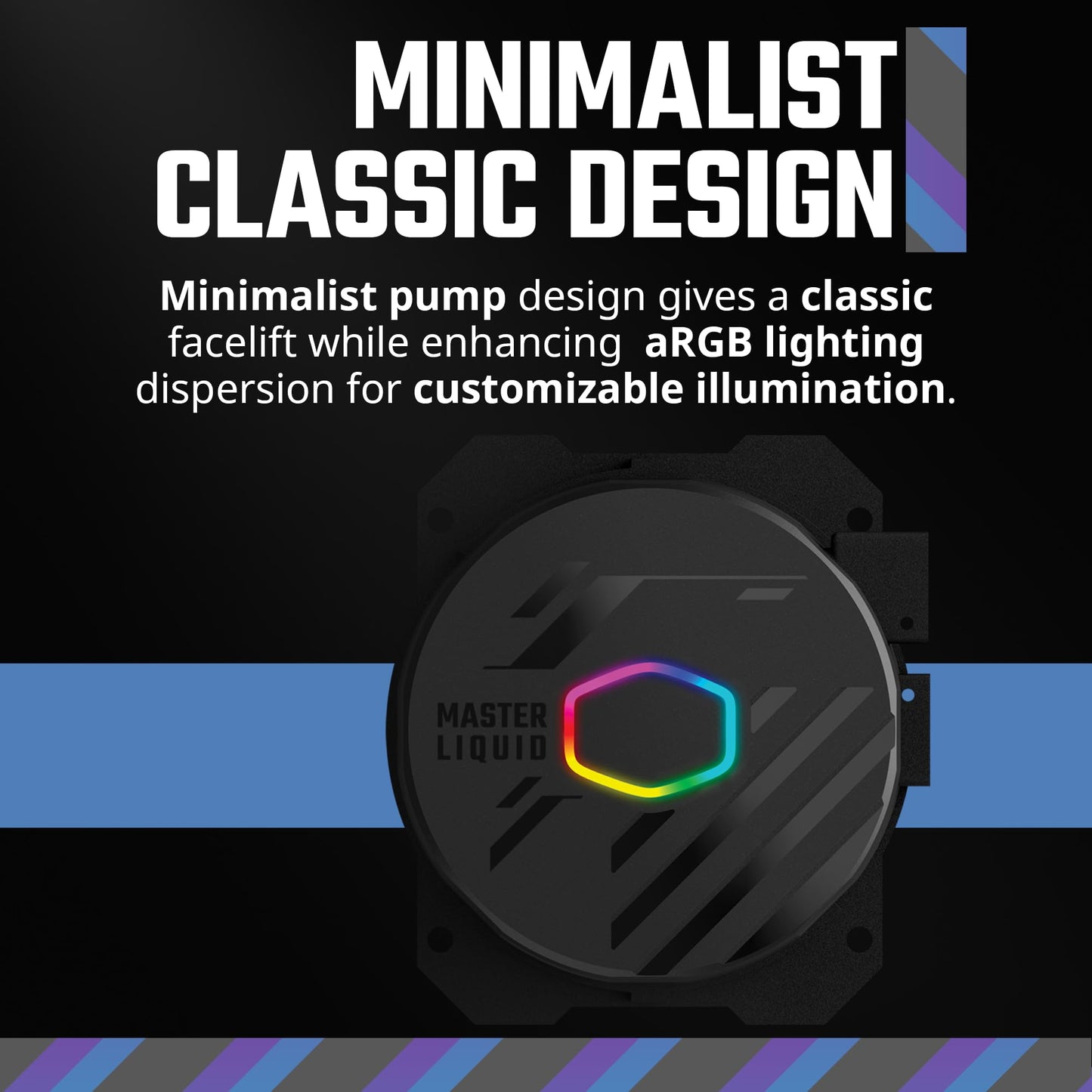 Cooler Master 360L Core AIO CPU Liquid Cooler - 360mm Radiator, 3x ARGB PWM Fans, Patented Gen S Dual-Chamber Pump, Quiet Cooling & Easy Installation