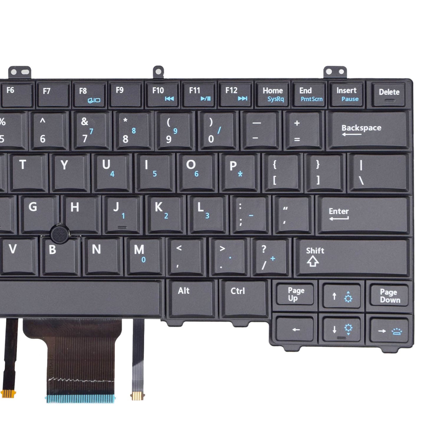 SUNMALL Backlit Keyboard Replacement with Pointer and Backit Compatible with Dell Latitude 14 7000 E7440 E7240 E7420 Series Black US Layout
