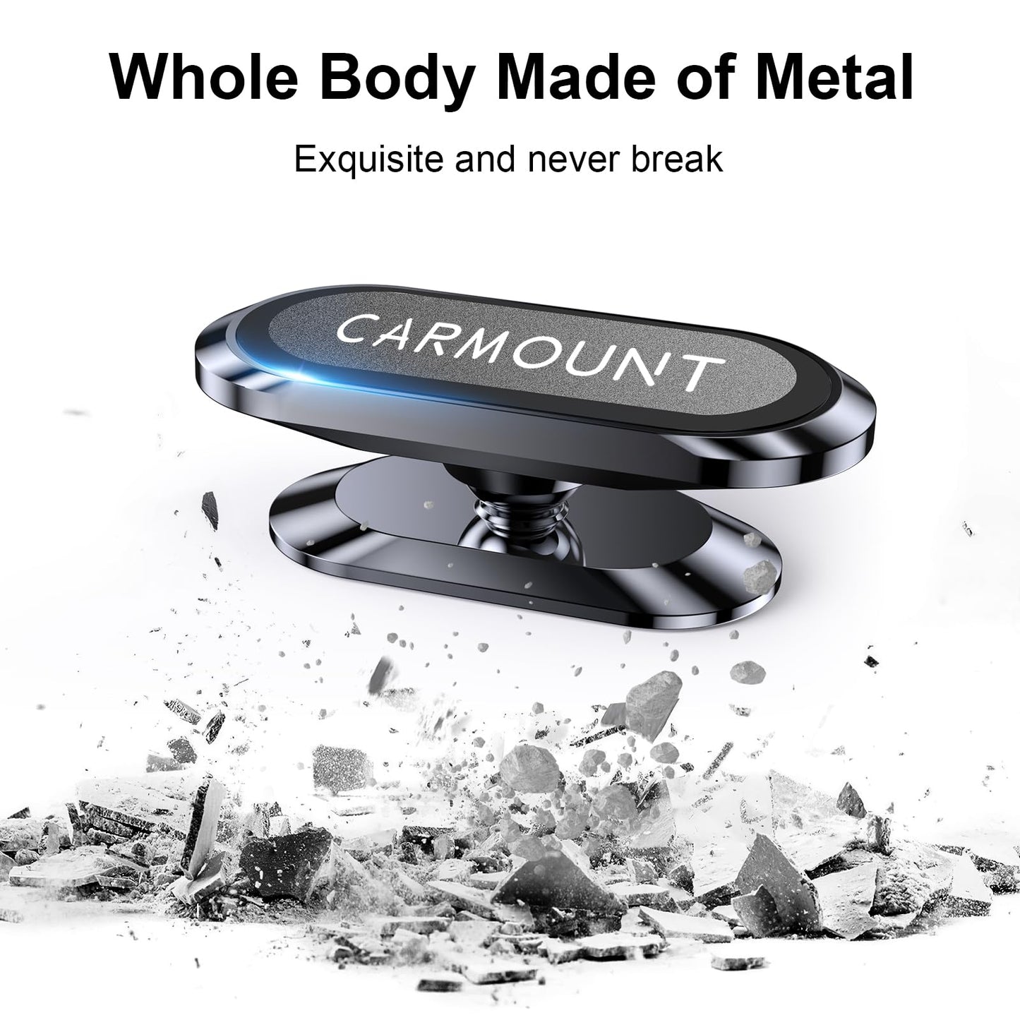 ?2-Pack? Magnetic Phone Holder for Car?Super Magnets?Carmount 2.0 Magnetic phone Mount?360°Rotation?Universal Dashboard Cell Phone Holders for Your