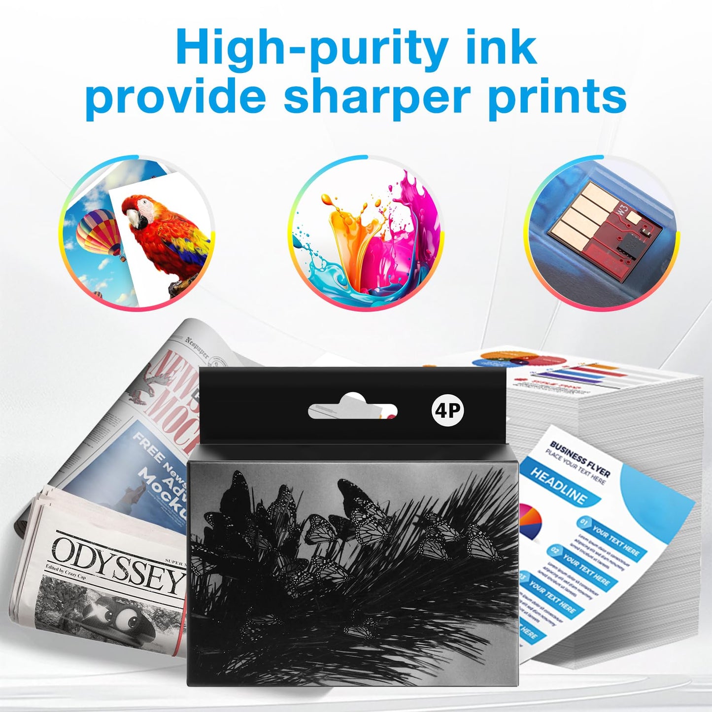 Aceozsoronn 923e 923XL 923 Ink Cartridges for HP OfficeJet Pro 8130e 8135e 8139e 8138e 8122e 8120 8124e 8125e 8130 8132e 8134e Printers (4 Pack