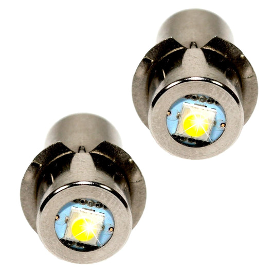 HQRP 2-Pack LED Upgrade Bulb compatible with Makita BML185 BML185W ML140 ML141 ML142 ML143 ML183 ML184 Flashlight, 180LM 6-24V