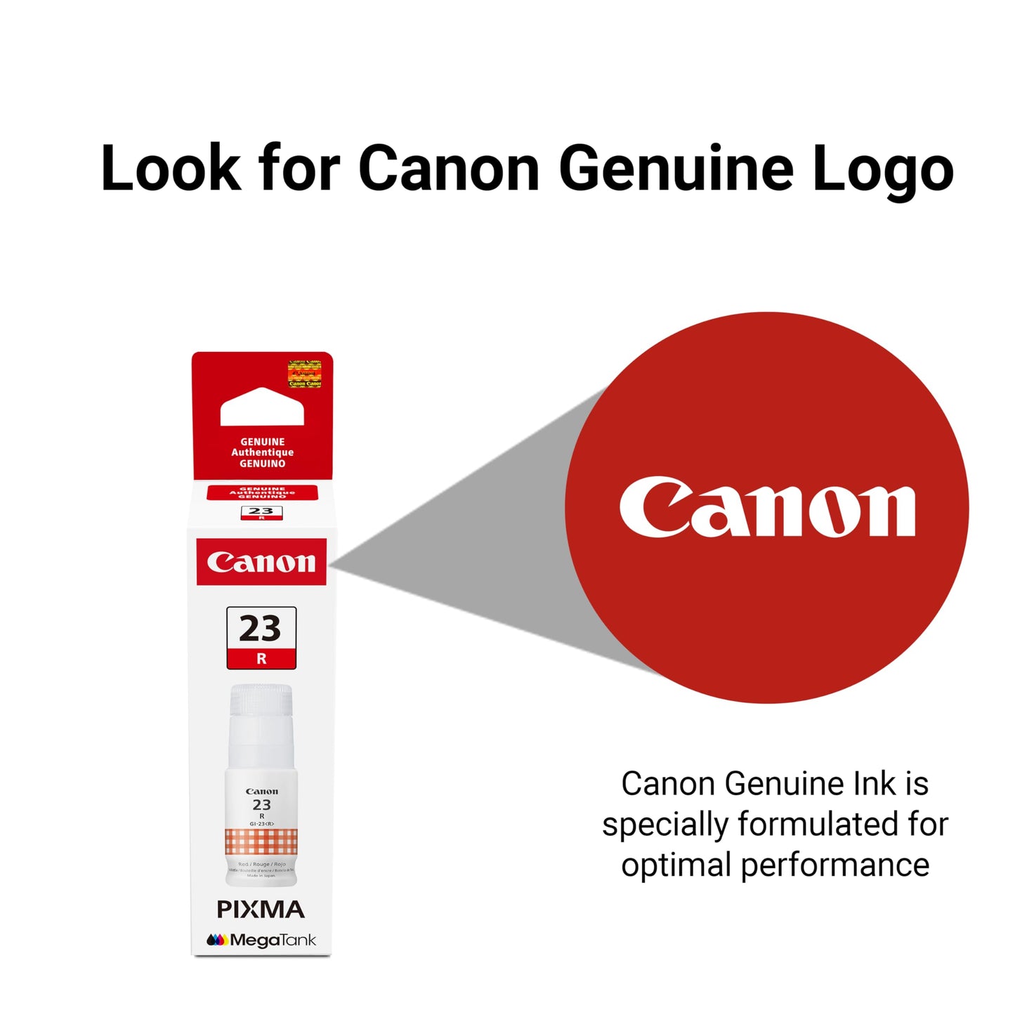 Canon GI-23 Genuine Red Ink Bottle, Compatible with Megatank G620 Printers