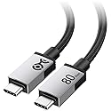 Cable Matters 80Gbps Premium Braided USB4 Cable - 6.6ft / 2m, Up to [8K@120Hz / 4K@480Hz Video, 240W Charging, 80Gbps Data Transfer], USB 4 Cable