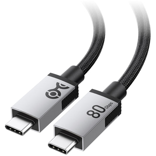 Cable Matters 80Gbps Premium Braided USB4 Cable - 6.6ft / 2m, Up to [8K@120Hz / 4K@480Hz Video, 240W Charging, 80Gbps Data Transfer], USB 4 Cable
