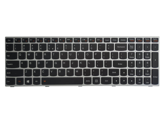 Replacement Keyboard Compatible for Lenovo IdeaPad G50-30 G50-45 G50-70 G50-80 G70-35 G70-70 G70-80 G50-70M US Layout with Backlit Frame (Silver)