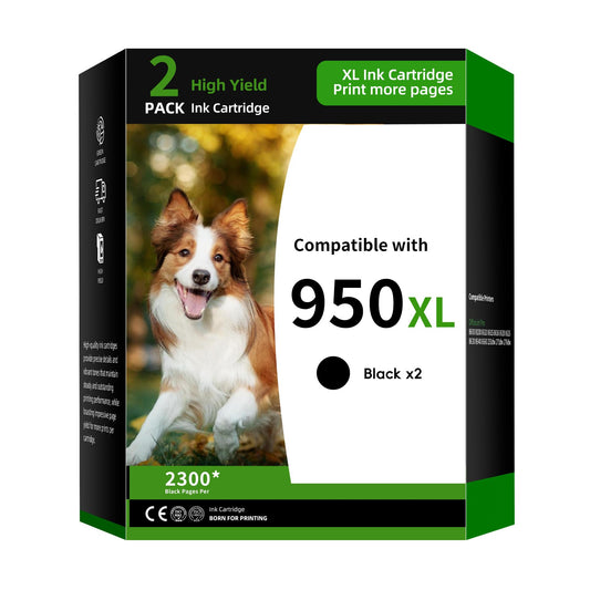 TRUINK 950XL Ink Cartridge 2-Pack Replacement for HP 950 Combo Pack Compatible with HP OfficeJet Pro 8600 8610 8615 8620 8625 8100 8630 8660 276DW